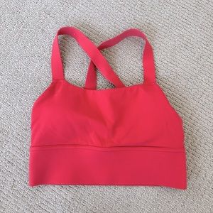 NWOT Athleta Warrior Longline Bra A-C Size Lychee Red XS